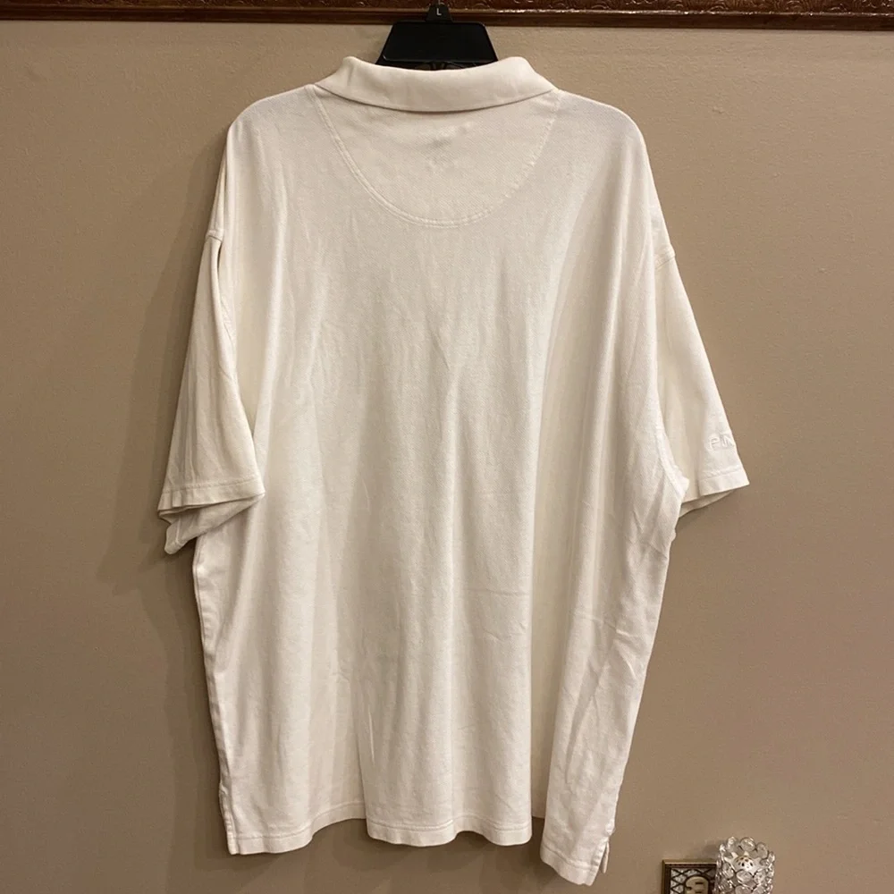 PING Big & Tall 4 button white s/s cotton men’s polo shirt vintage 2X 🌞 - Picture 6 of 13